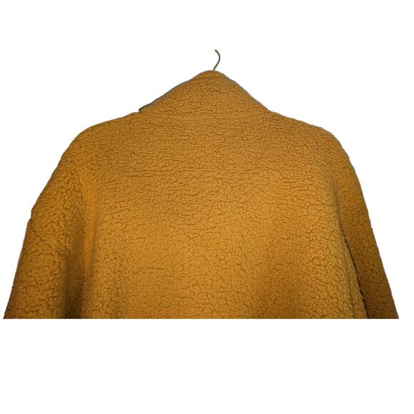 Love Tree Women's Large Gold Mustard Yellow 1/4 Zip Sweater large front pocket - Picture 13 of 14
